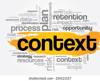 Context word cloud, business concept
