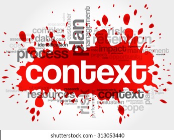 Context word cloud, business concept