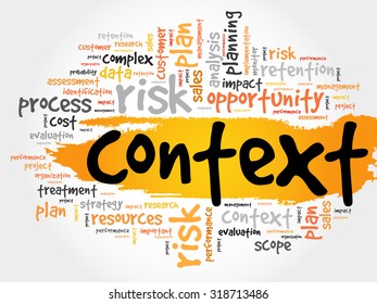 Context word cloud, business concept