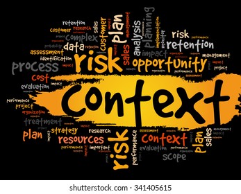 Context word cloud, business concept