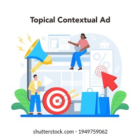 Contextual advertsing and targeting concept. Marketing campaign
