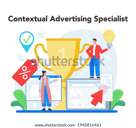 Contextual advertsing and targeting concept. Marketing campaign