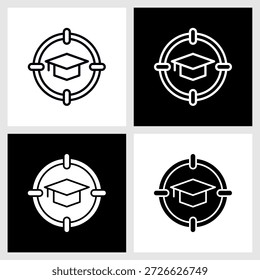 Contextual Icon with Black and White Background