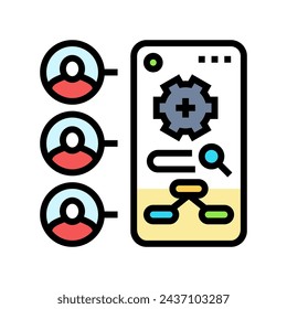 contextual inquiry ux ui design color icon vector. contextual inquiry ux ui design sign. isolated symbol illustration