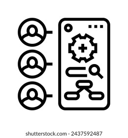 contextual inquiry ux ui design line icon vector. contextual inquiry ux ui design sign. isolated contour symbol black illustration