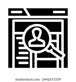 contextual inquiry ux ui design glyph icon vector. contextual inquiry ux ui design sign. isolated symbol illustration