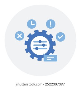 Ícone de Solicitação Contextual. Representando o AI Context Understanding. Ajuste de Prompt do Sistema. Contextualização da Entrada do Usuário. Prompts Baseados Em Contexto. Ícone Vetor Editable.