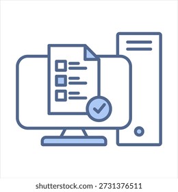 Contextual Understanding Blue Icon Vector Illustration