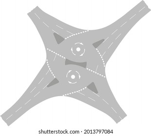 Contiguous double mini-roundabout, Map‑Type Advance Direction Signs, Road signs in the United Kingdom