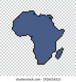 The continent of Africa pixel map which consists of several parts of the region with a pnj background