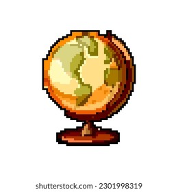 continent globe game pixel art retro vector. bit continent globe. old vintage illustration