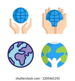 continent icon set. vector set about planet earth icons set.