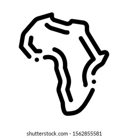 Continent Icon Vector. Outline Continent Sign. Isolated Contour Symbol Illustration