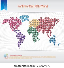 Continent MAP of the World