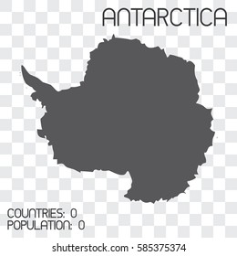 A Continent Shape Illustration with Statistics of Antarctica