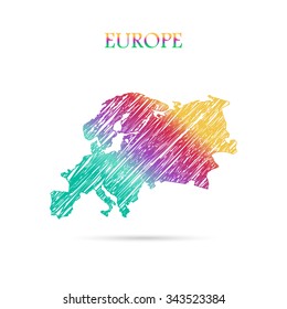 Continent of the World draw in colors