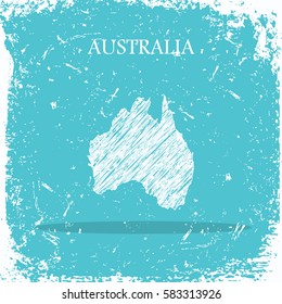 continent of the world on grunge background