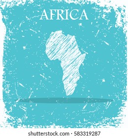 continent of the world on grunge background