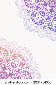Continental retro mandala background with gradient. Mandala round ornament background