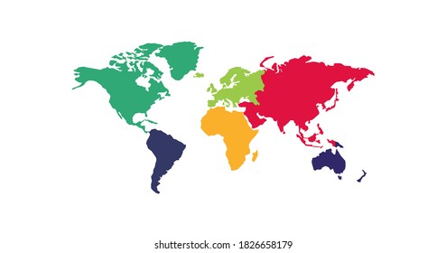 Continents, great design for any purposes. Worldwide vector illustration