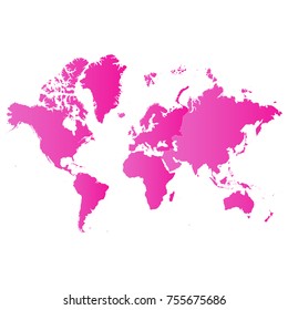 continents map - pink pastel graphic background . Vector illustration eps 10