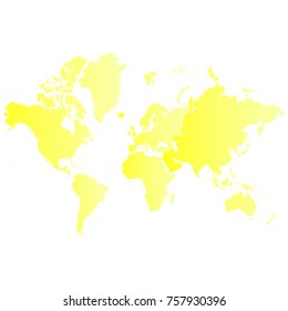 continents map - yellow geometric rumpled triangular style gradient graphic background . Vector illustration eps 10.