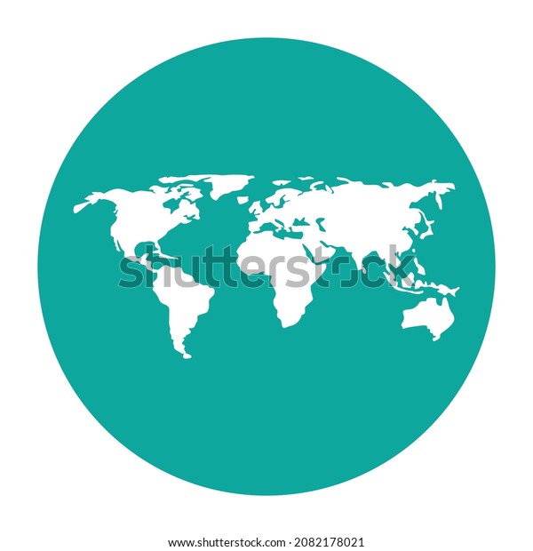 Continents Vector Illustration White Continent Icon Stock Vector ...
