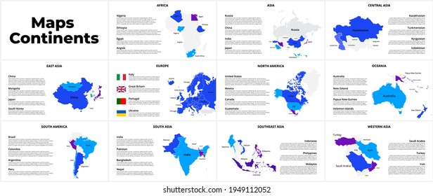Kontinuierliche Vektorgrafik Länderinfografik-Set. Schickt Präsentationsvorlagen mit Flaggen.