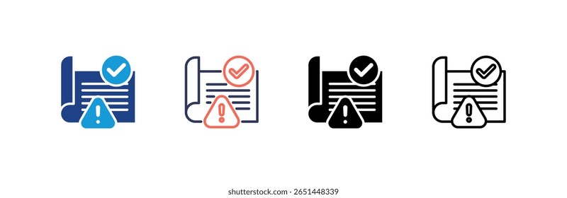 Contingency icon set multiple style collection