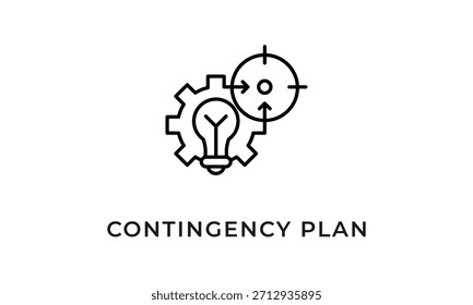 Icono De Plan De Contingencia O Ilustración vectorial Aislada Del Logotipo