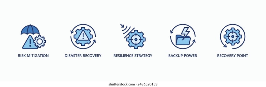 Contingency Planning Banner Web Icon Vector Illustration Concept With Icon Of Risk Mitigation, Disaster Recovery, Resilience Strategy, Backup Power, Recovery Point