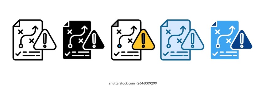 Contingency Planning Icon Set Multiple Style Collection