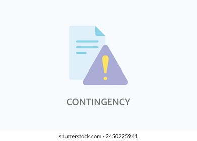 Ilustración de Vector de contingencia, ícono o símbolo de logotipo