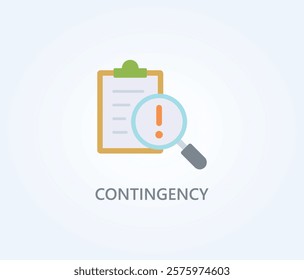 Contingency Vector, Icon Or Logo Sign Symbol Illustration