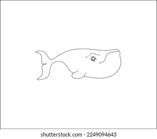 Continious one line art drawing. Cute animal contoure silhouette. Black and white logo. Vector modern outline illustration