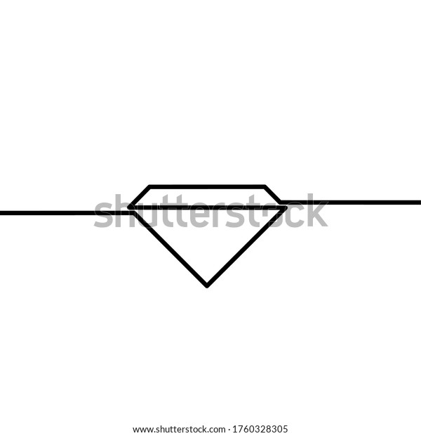 ひし形の連続線描画 1行 ベクターイラスト のベクター画像素材 ロイヤリティフリー