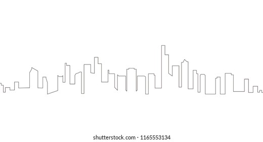 Kontinuierliche Skyline von Minneapolis. Vektorgrafik-Design