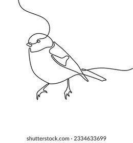 continous single line art bird black line minimalist conceptual