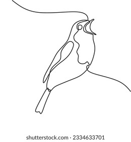 continous single line art bird black line minimalist conceptual
