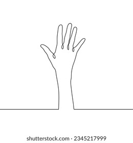 Kontinuierliche Hand der einzeiligen Kunst mit Pose