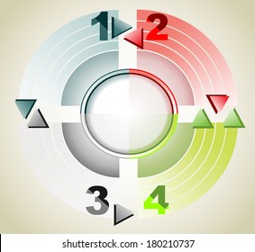 Continual circle arrow multicolor