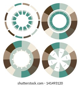 Continual circle arrow multicolor / can use for diagram, graph, infographic, business plan, education .Modern business circle  options banner. Vector illustration.