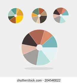 Continual circle arrow multicolor / graph, infographic, business concept.