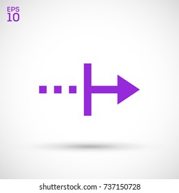 continue arrow line vector icon