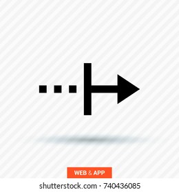 continue arrow line vector icon