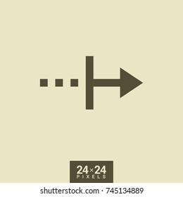 continue arrow line vector icon