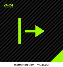 continue arrow line vector icon