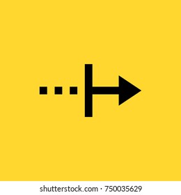 continue arrow line vector icon