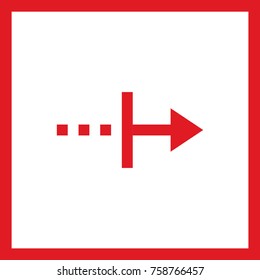 continue arrow line vector icon