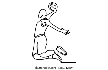 Continue line of basketball player